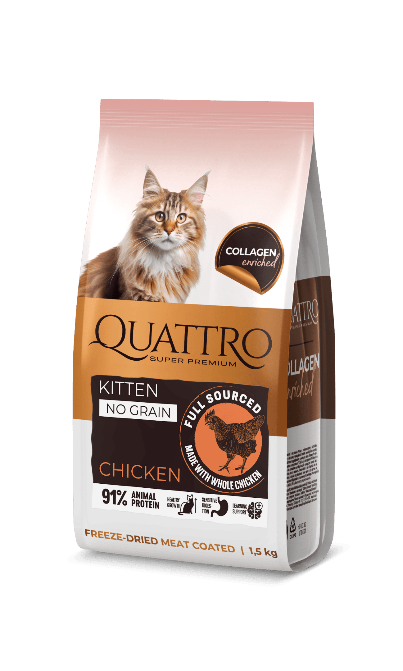 QUATTRO Collagen kassipoegadele kanaga 1,5kg