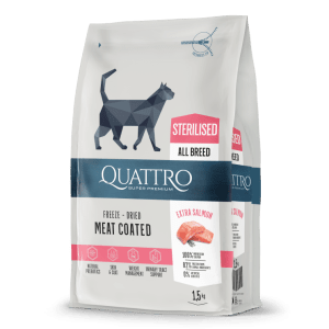 QUATTRO kuivtoit steriliseeritud kassidele lõhega